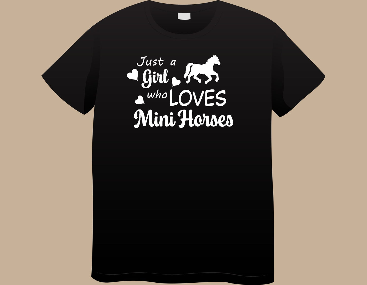 Just a Girl who Loves Mini Horses Saving Grace Miniature Horse Rescue T-Shirt