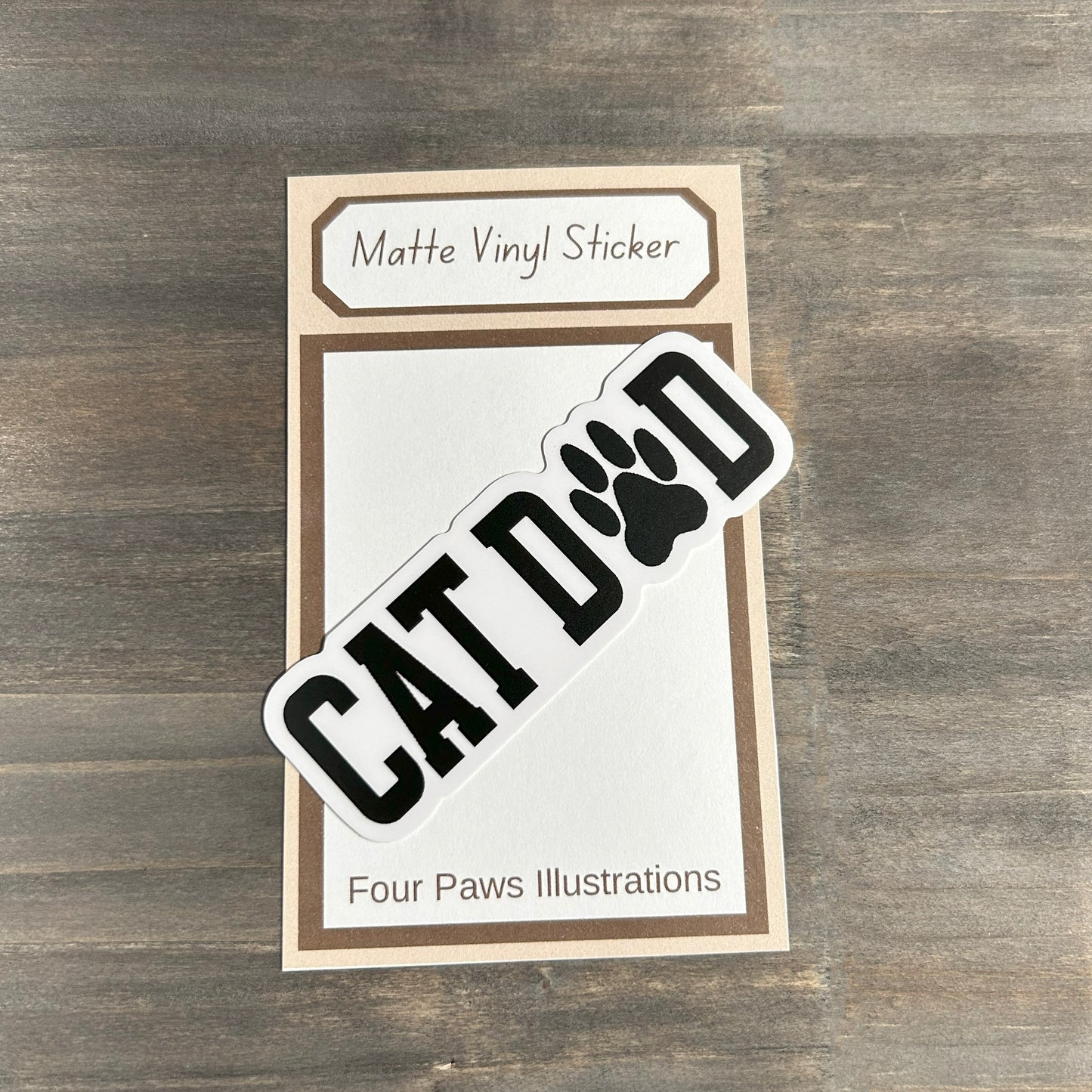 Cat Dad Matte Vinyl Sticker