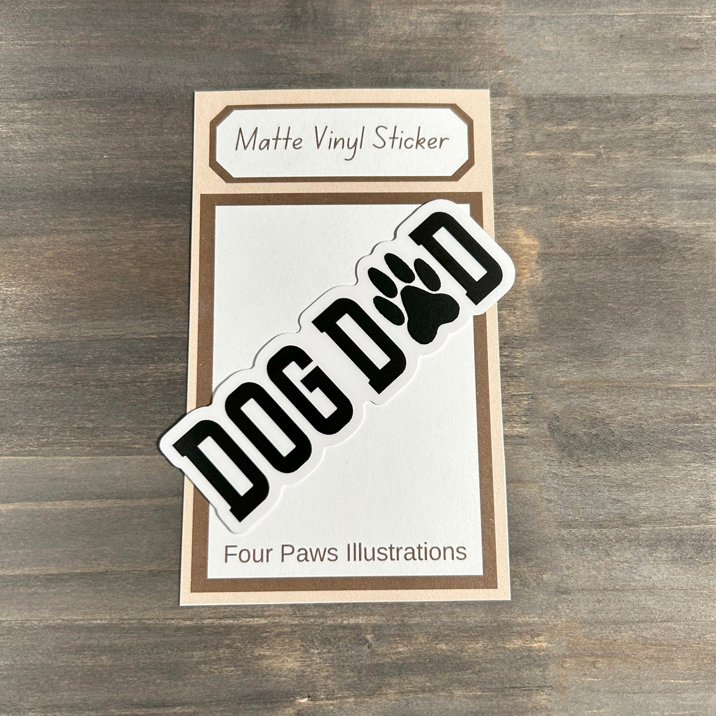 Dog Dad Matte Vinyl Sticker