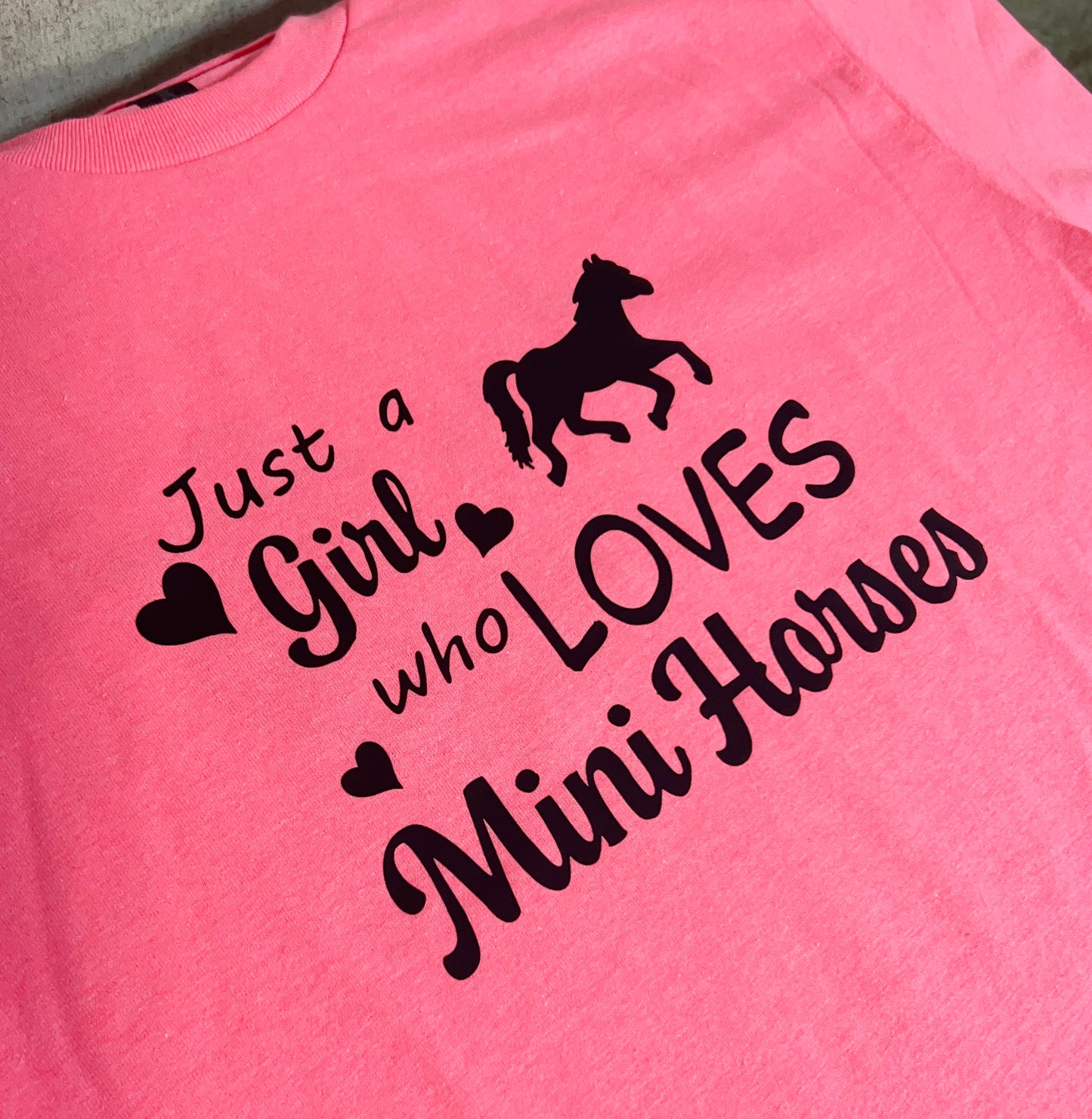 Just a Girl who Loves Mini Horses Saving Grace Miniature Horse Rescue T-Shirt