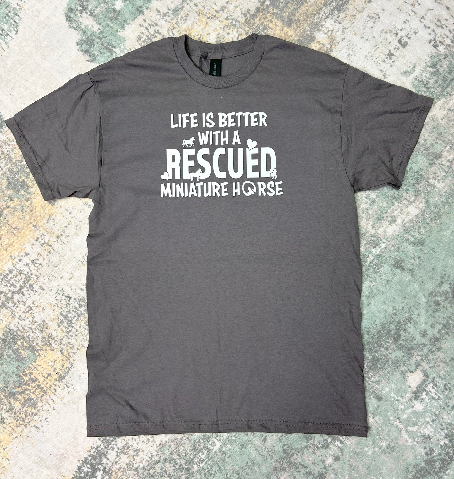 Life is Better with a Rescued Miniature Horse Saving Grace Miniature Horse Rescue T-Shirt