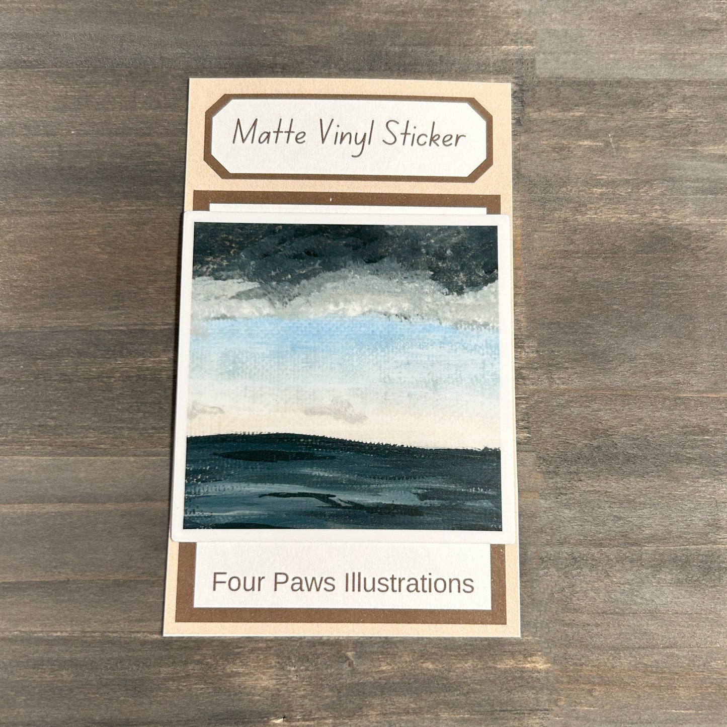On the Horizon Landscape Matte Vinyl Sticker