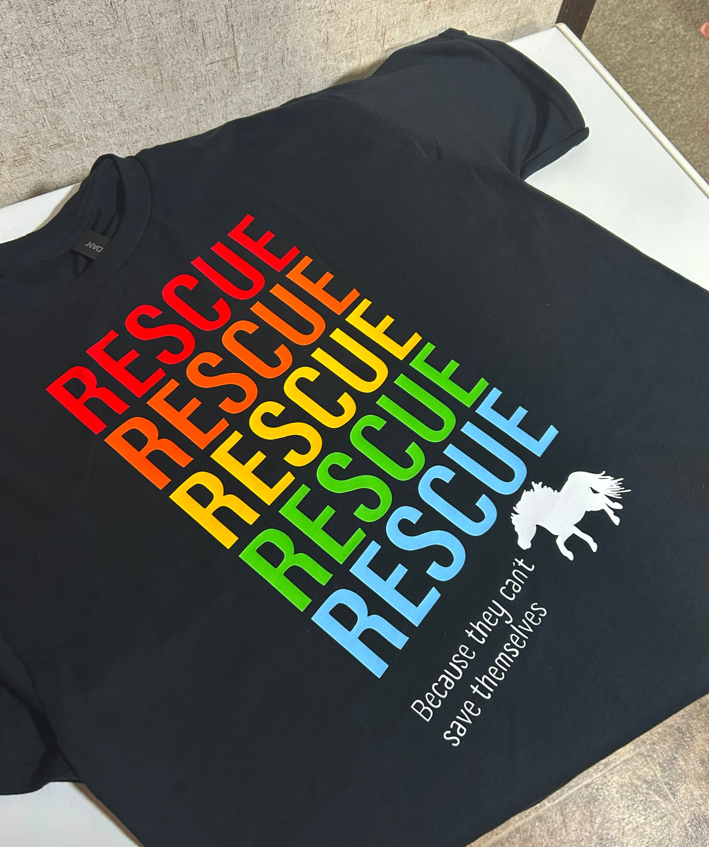 Rescue Because They Cannot Save Themselves Saving Grace Miniature Horse Rescue T-Shirt
