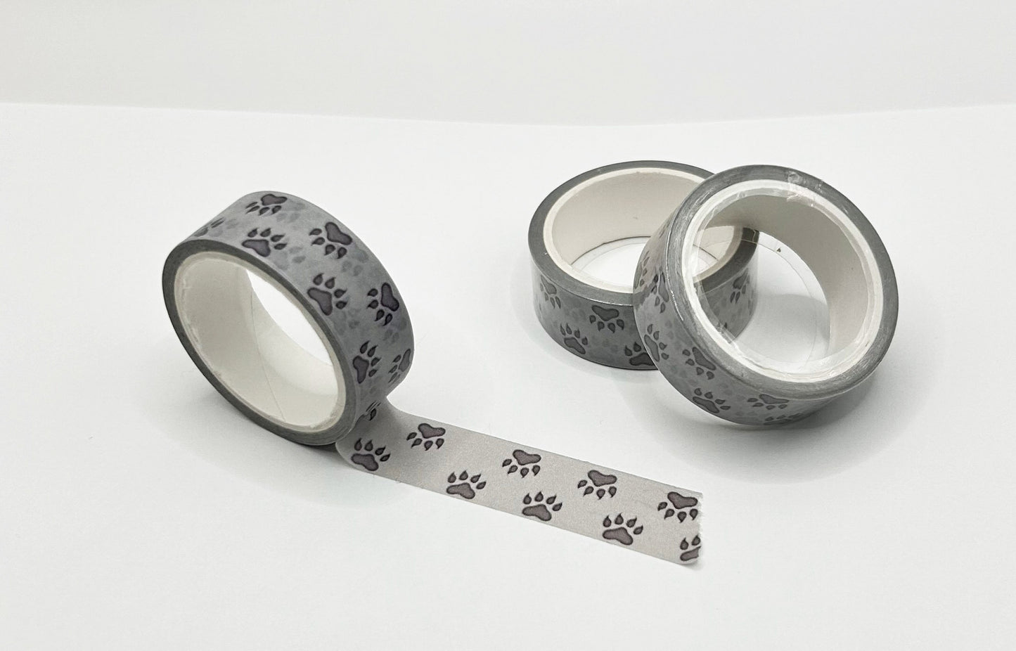 Grey Paw Print Washi Tape