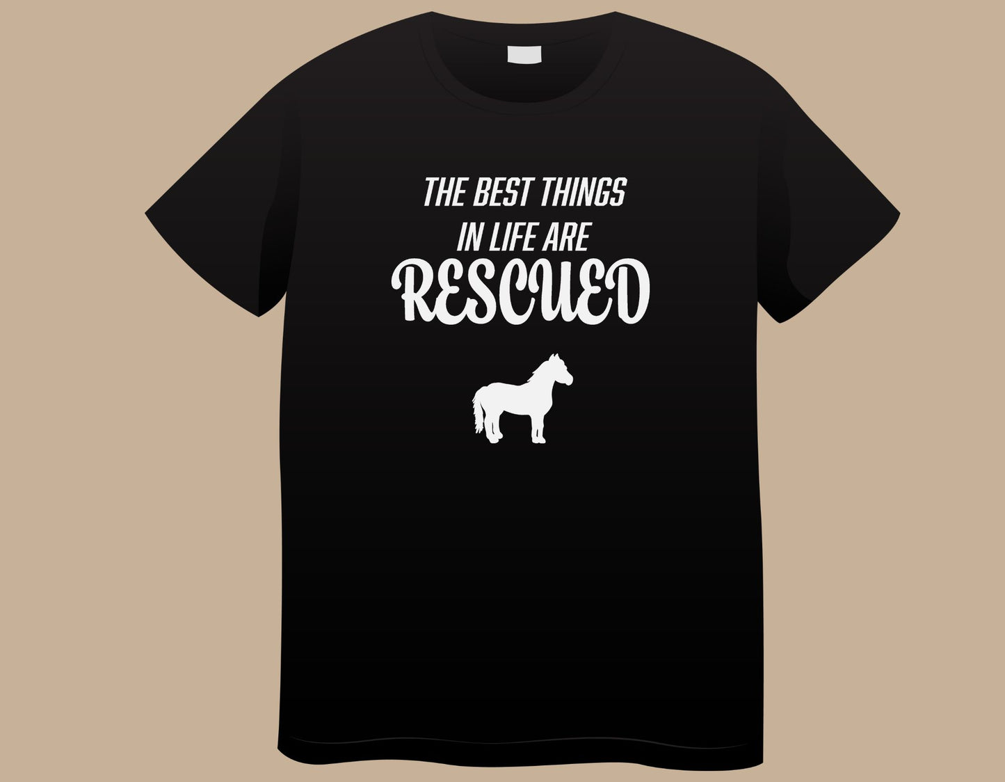 Best Things in Life are Rescued Saving Grace Miniature Horse Rescue T-Shirt