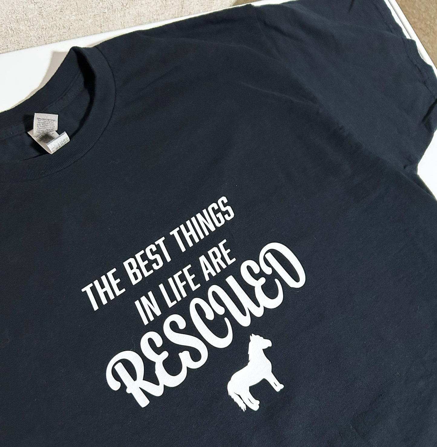 Best Things in Life are Rescued Saving Grace Miniature Horse Rescue T-Shirt