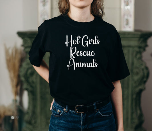 Hot Girls Rescue Animals T-Shirt