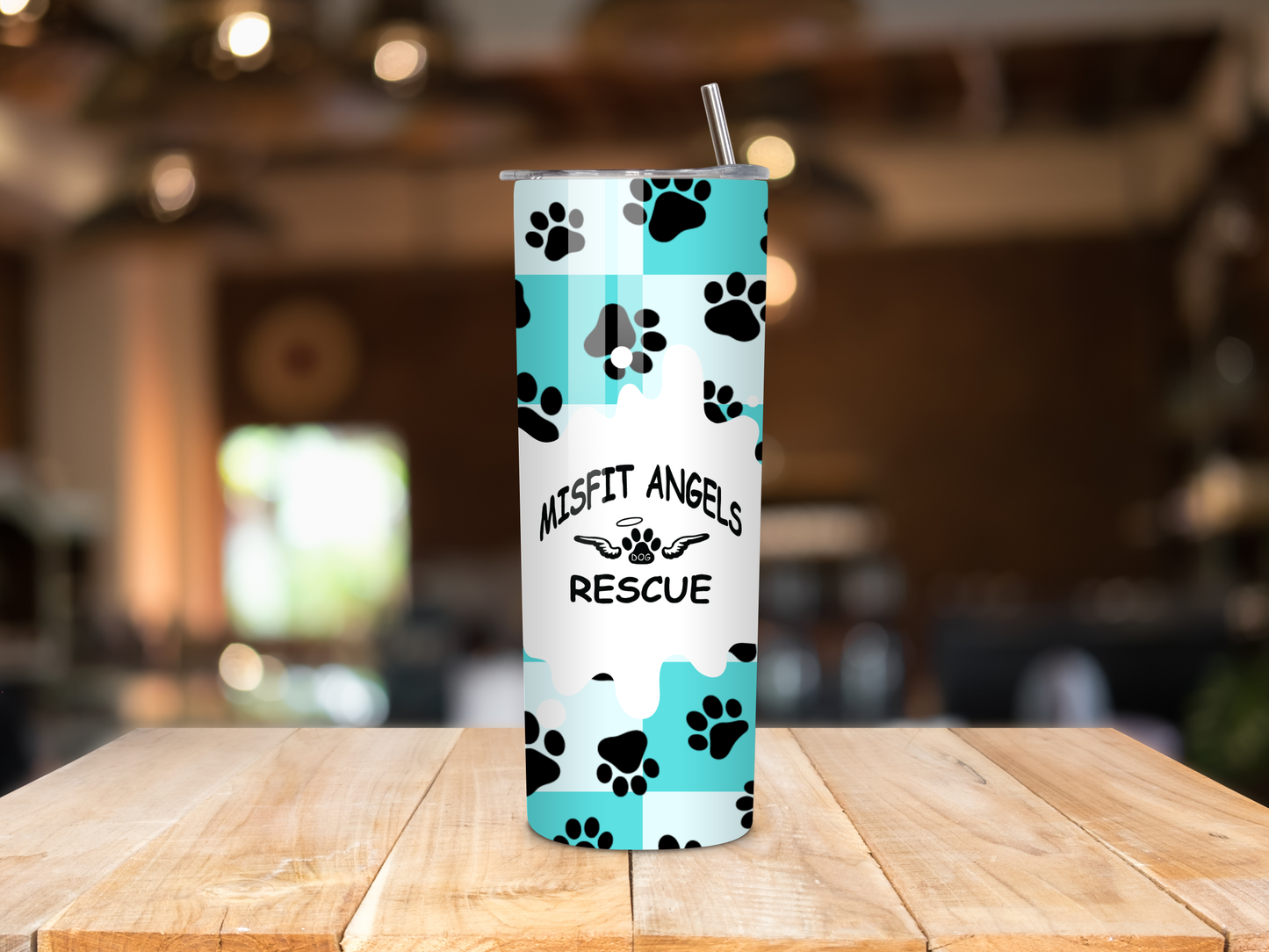 Misfit Angels Checkerboard Tumbler