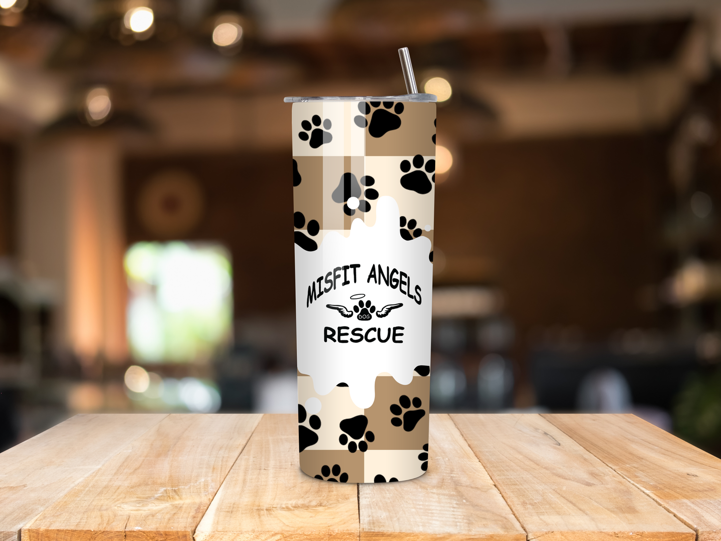 Misfit Angels Checkerboard Tumbler