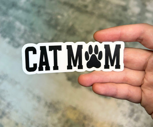 Cat Mom Matte Vinyl Sticker
