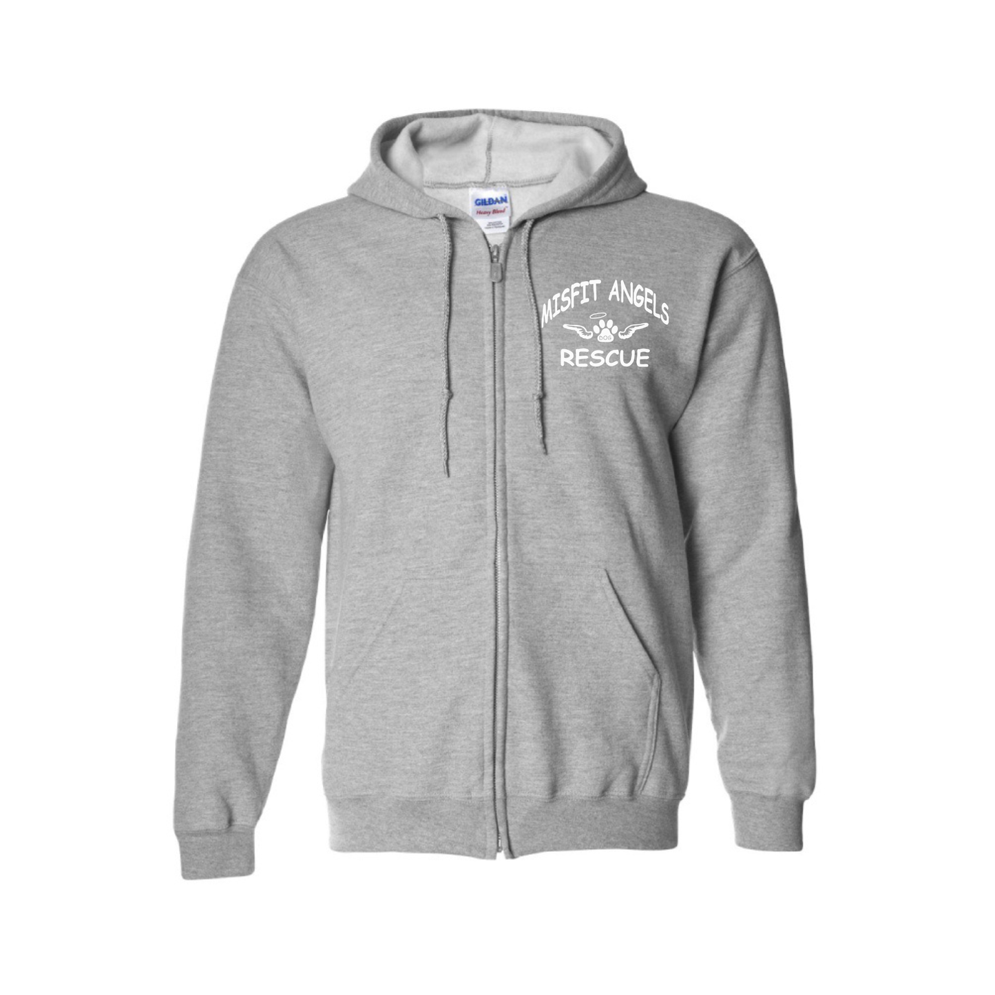 Misfit Angels Dog Rescue Zip-Up Jacket