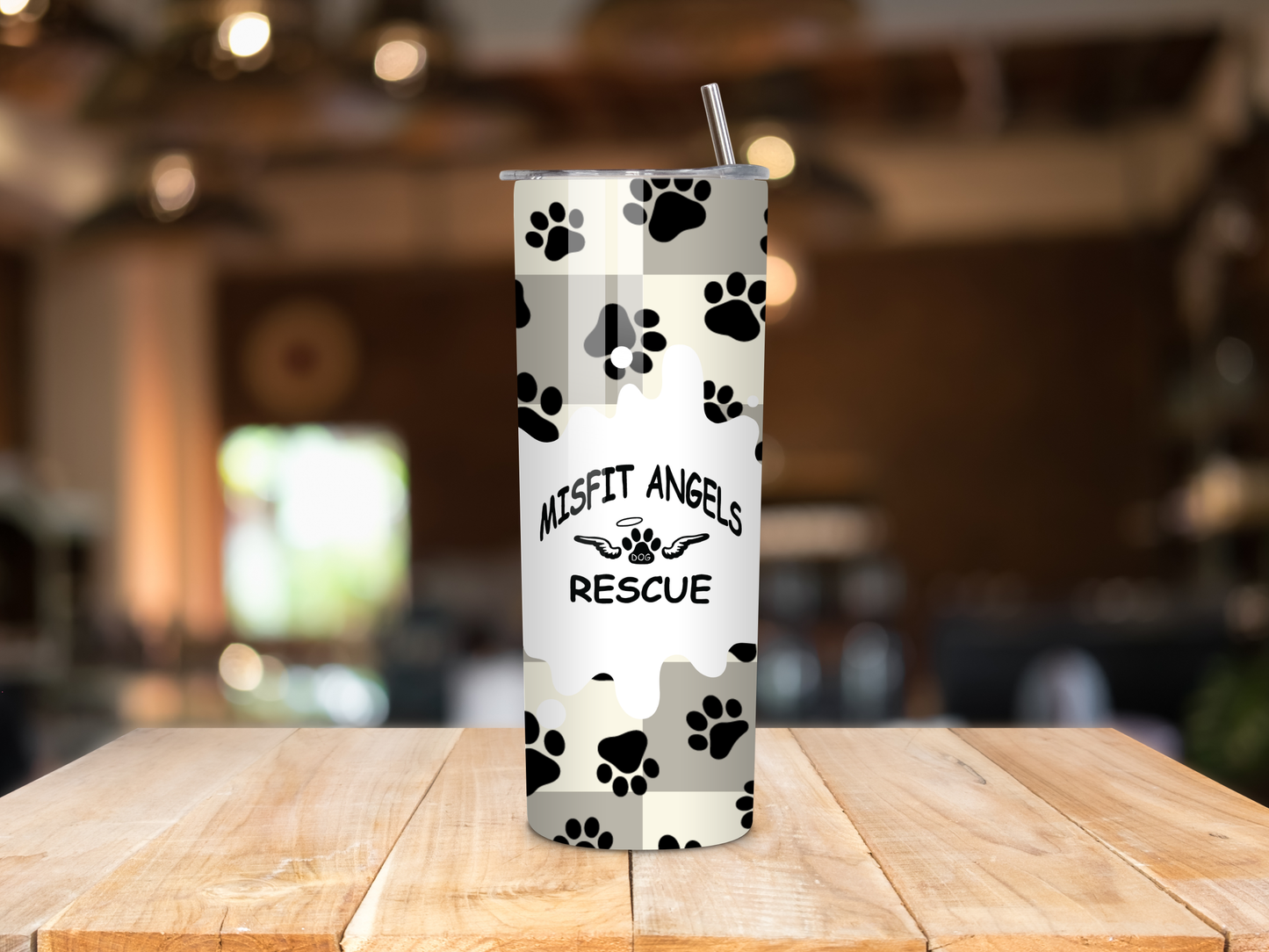 Misfit Angels Checkerboard Tumbler