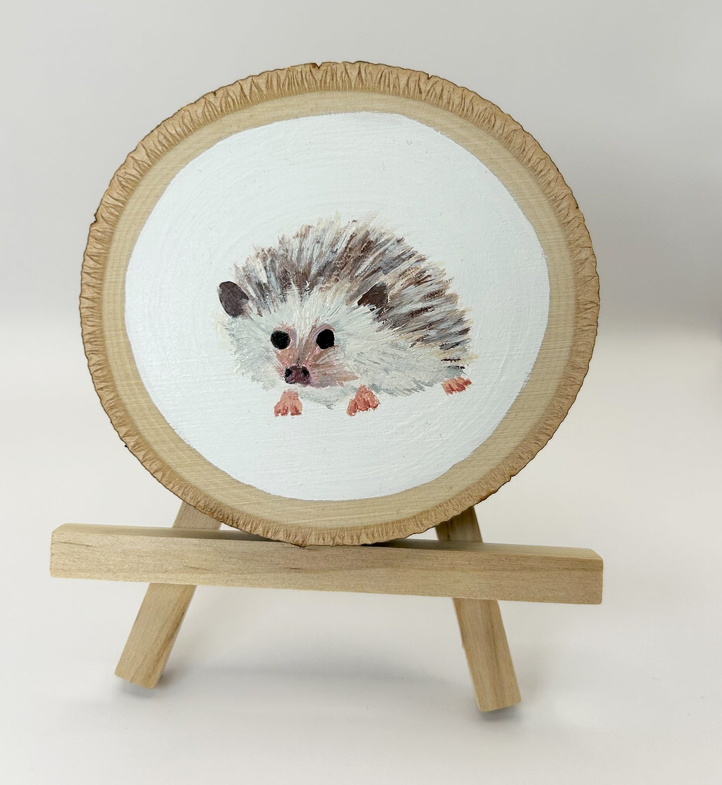 Hedgehog WoodSlice Painting