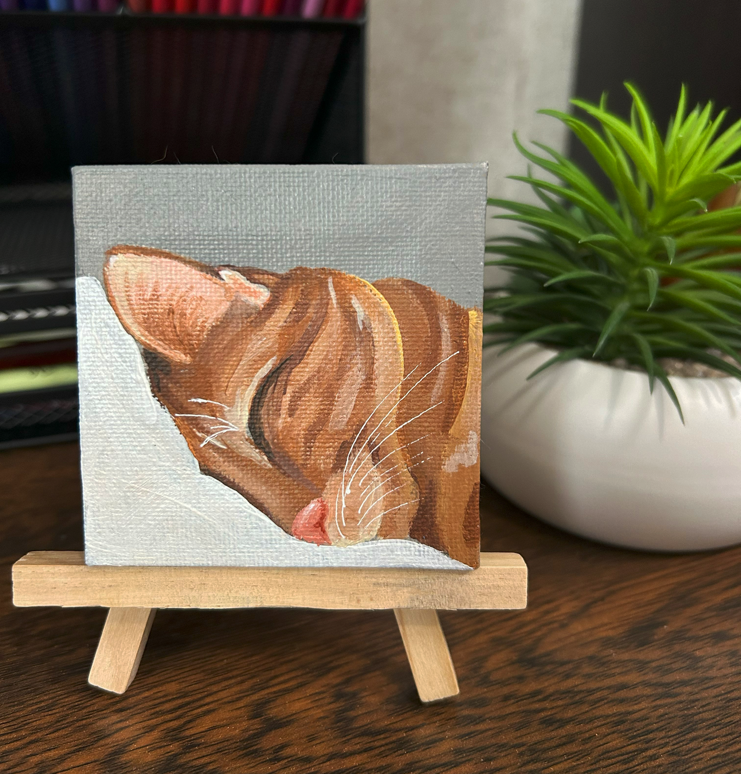 Orange Tabby Mini Painting