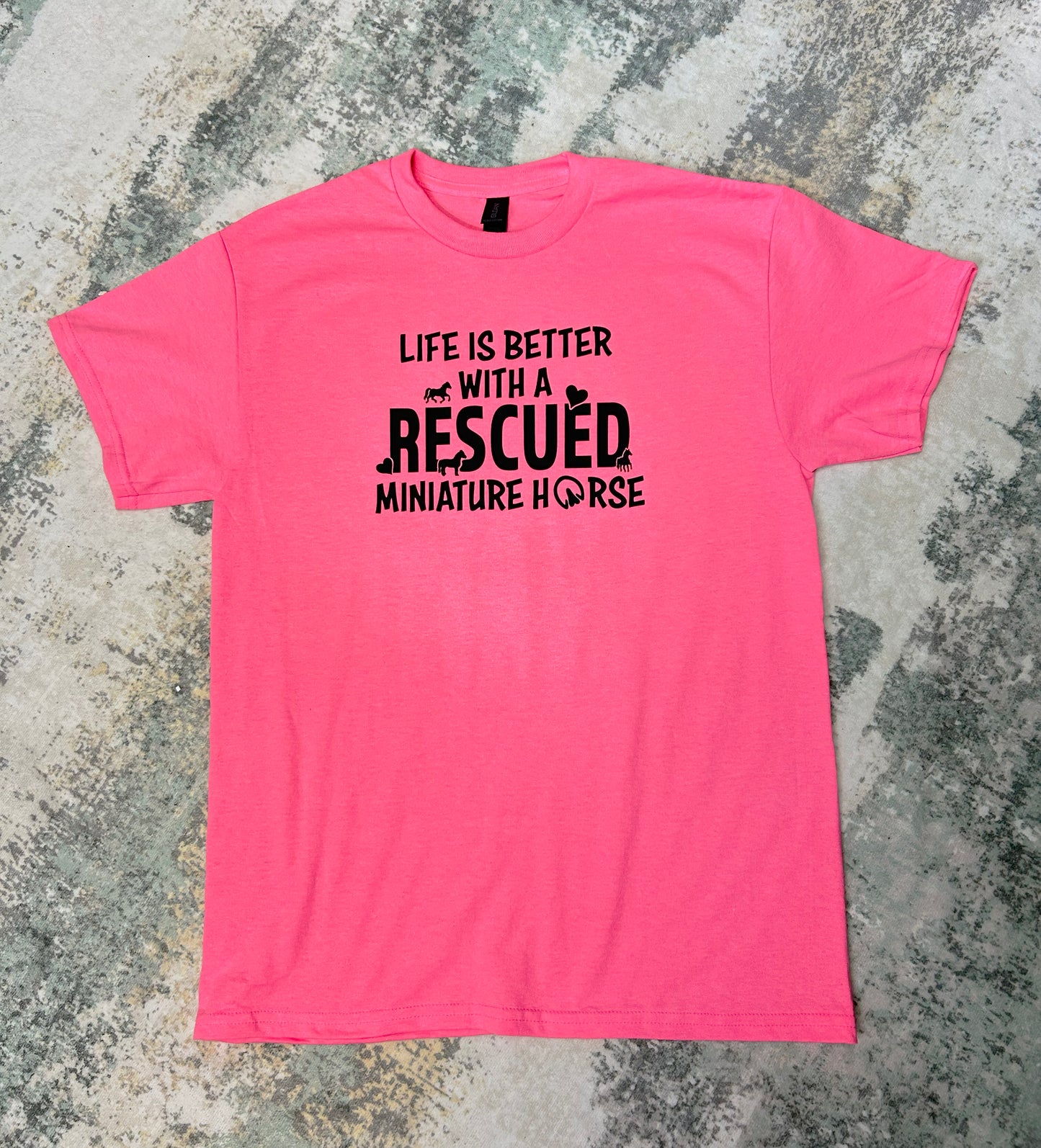 Life is Better with a Rescued Miniature Horse Saving Grace Miniature Horse Rescue T-Shirt