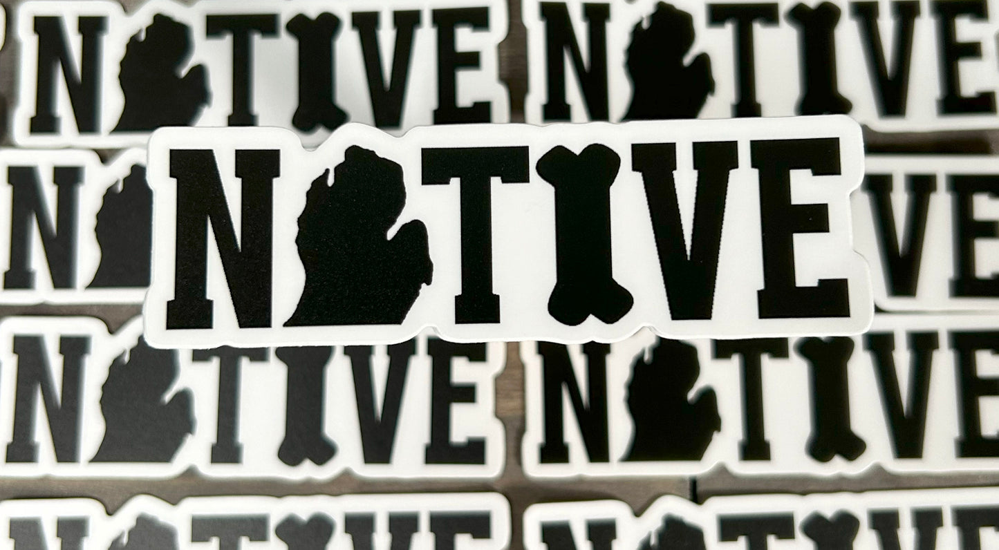 Michigan Native Matte Vinyl Sticker