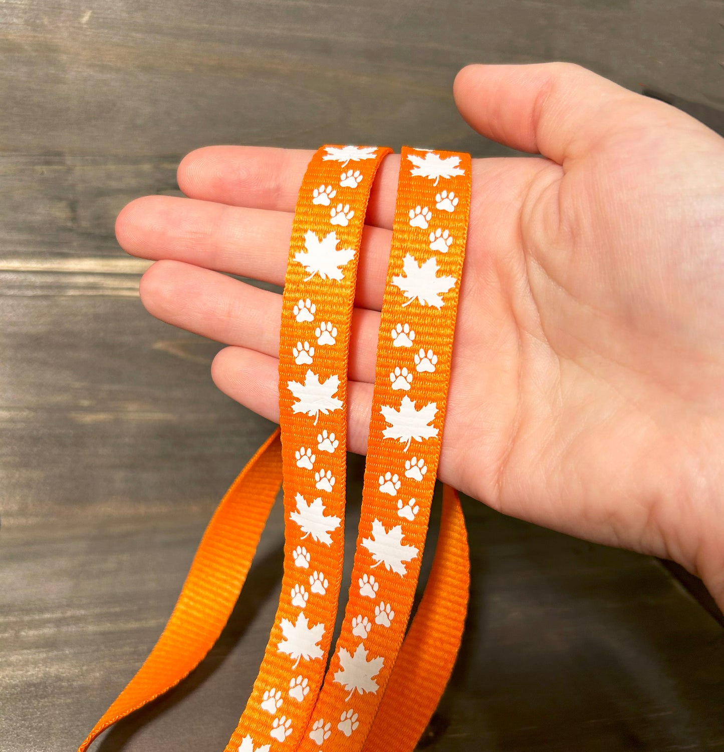 Fall Leaves & Pawprint Breakaway Lanyard