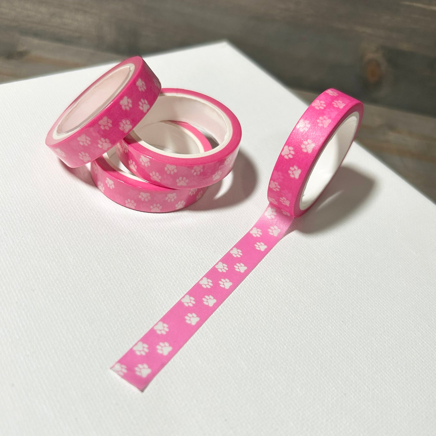 Pink Paw Print Washi Tape