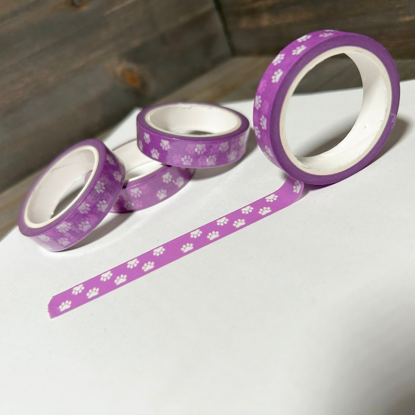 Purple Paw Print Washi Tape