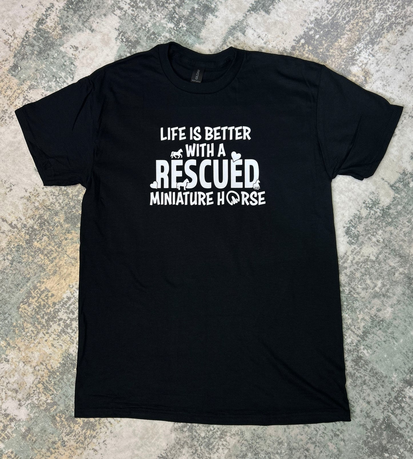 Life is Better with a Rescued Miniature Horse Saving Grace Miniature Horse Rescue T-Shirt