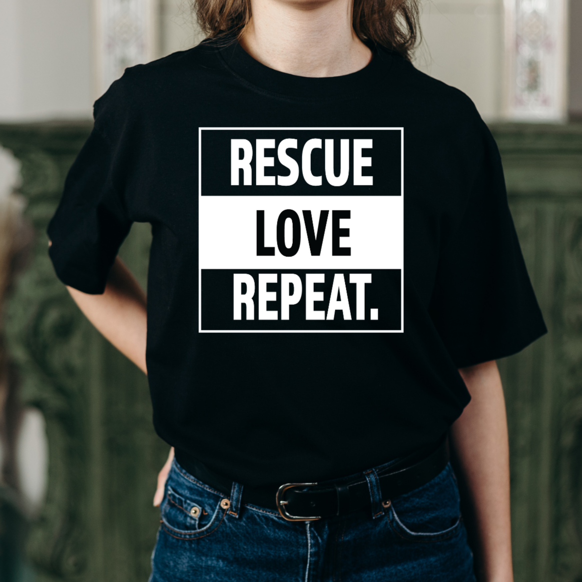 Rescue Love Repeat Saving Grace Miniature Horse Rescue T-Shirt