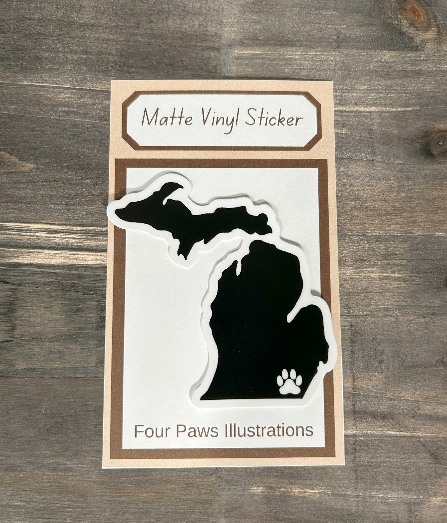 State of Michigan Matte Vinyl Sticker