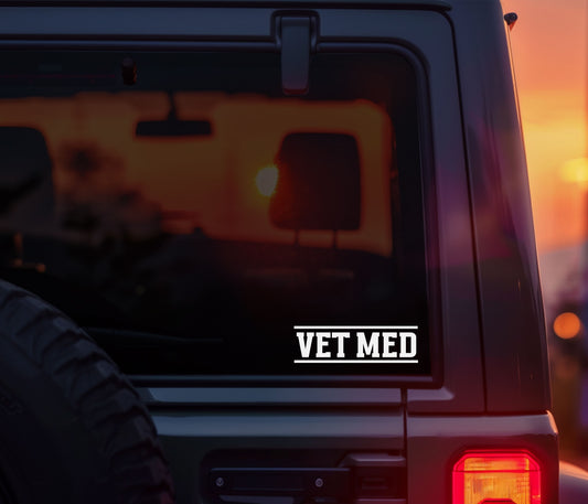 Vet Med Vinyl Decal
