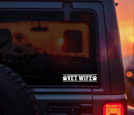 Vet Wife Vinyl Decal