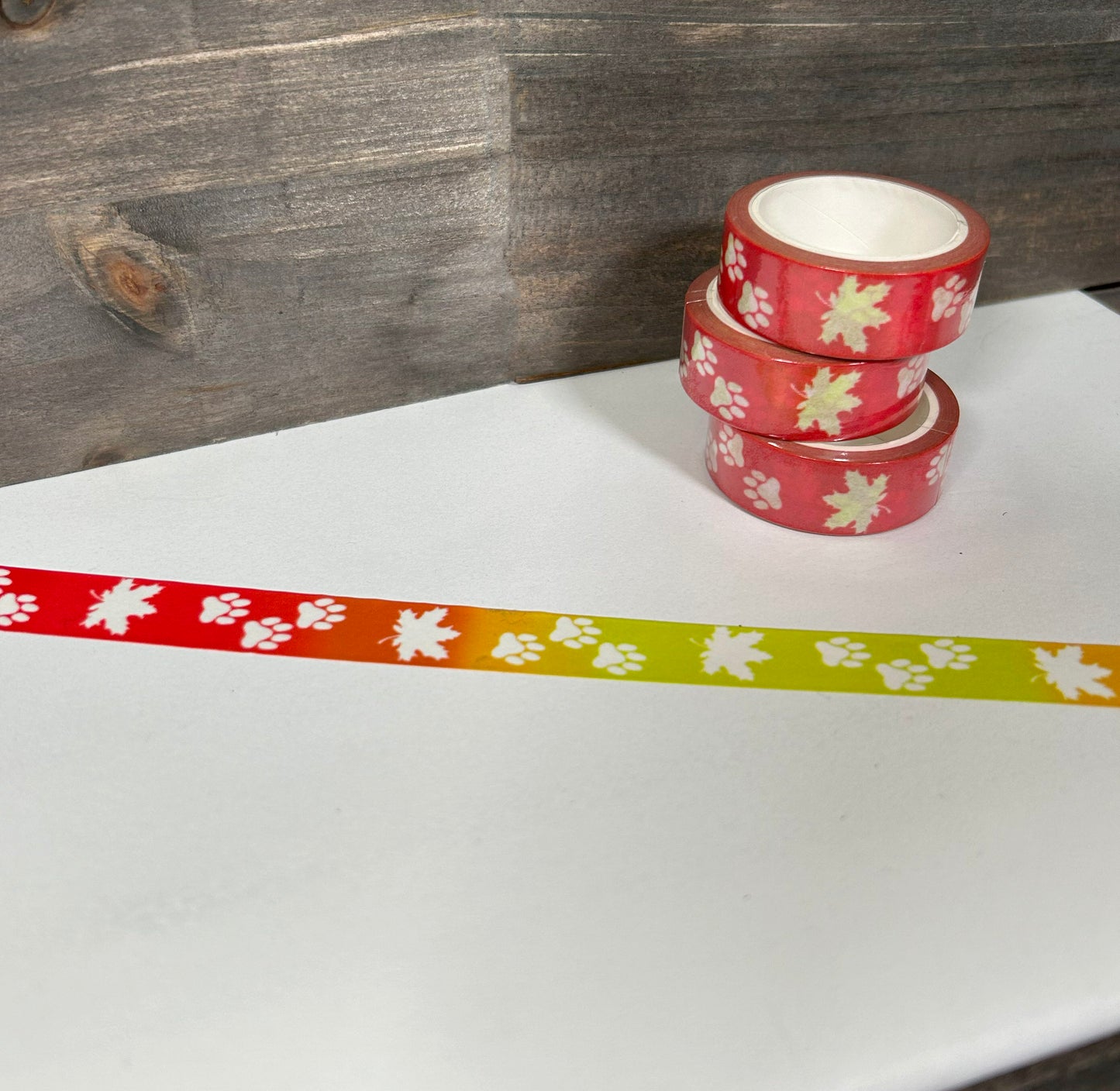 Fall Leaves Paw Print Washi Tape