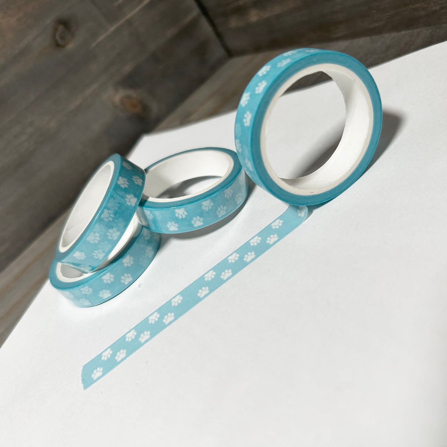 Blue Paw Print Washi Tape