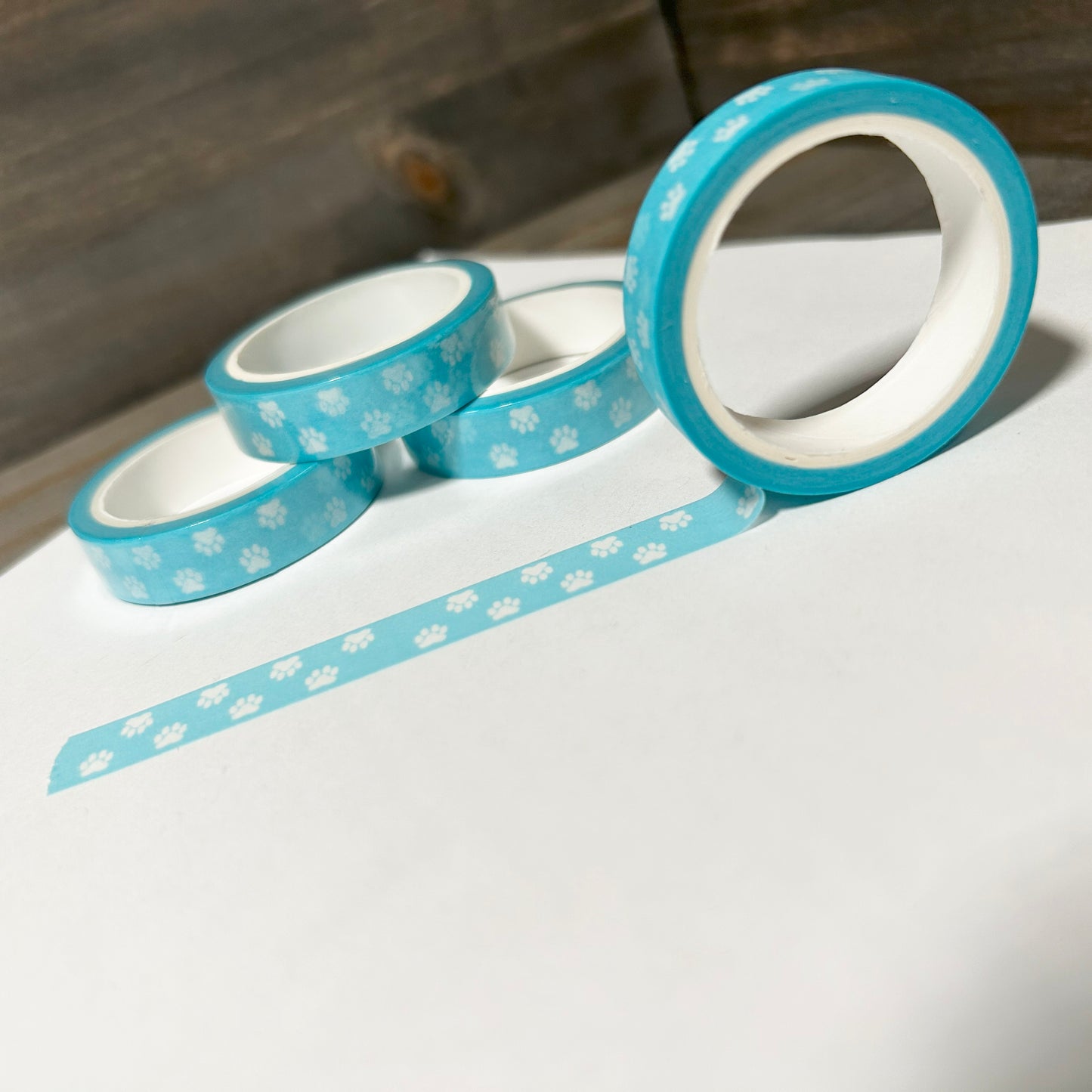 Blue Paw Print Washi Tape