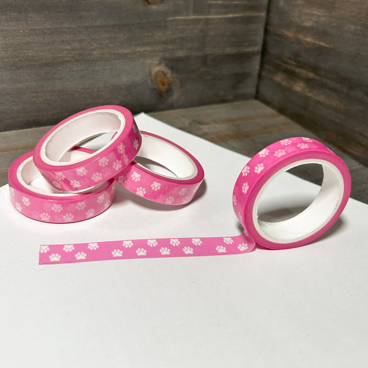 Pink Paw Print Washi Tape