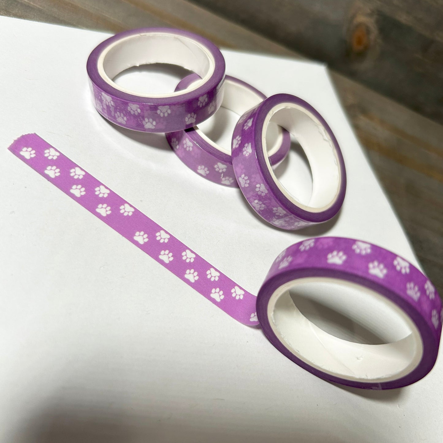 Purple Paw Print Washi Tape